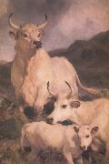 Sir Edwin Landseer Wild Cattle at Chillingham (nn03) oil painting